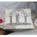 3D Marriage Invitation Card Laser Cut Invitation Pink Glitter Paper